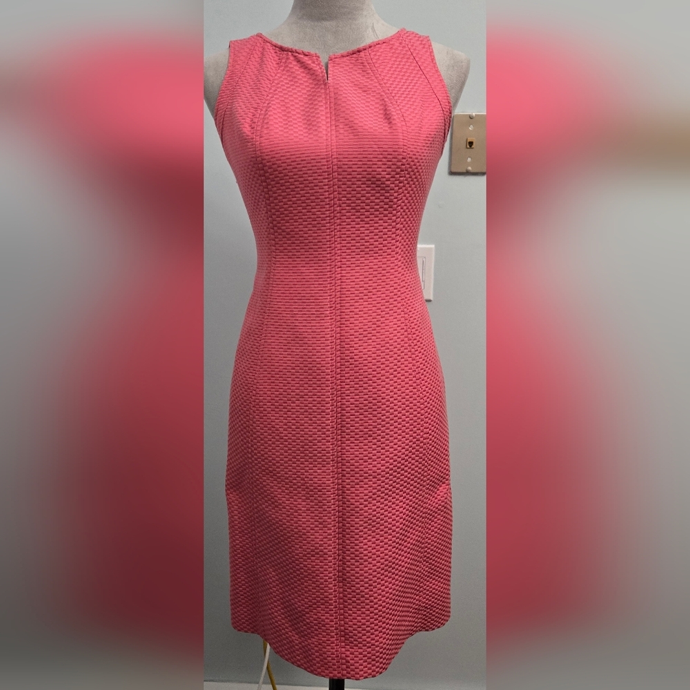 *final price* Talbots shift dress Pink woven fabric w/ sheen sz 6P